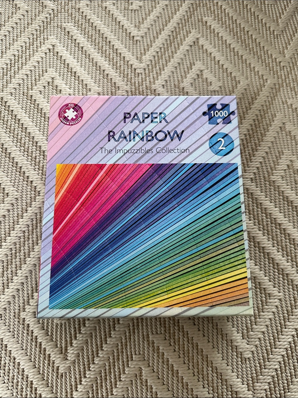 All Jigsaw Puzzles- Paper Rainbow: Impuzzible No.2 1,000 Piece Puzzle